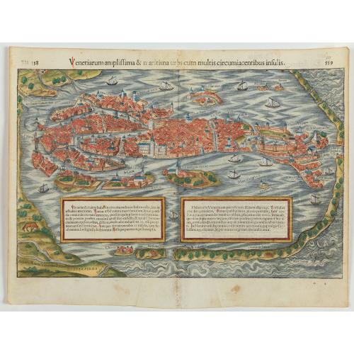 Old map image download for Venetiarum amplissima & maritima urbs cum multis circumiacentibus insulis.