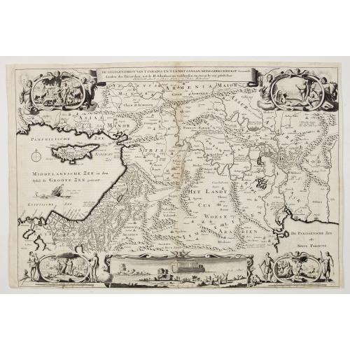 Old map image download for De Gelegentheyt van 't Paradys ende 't Land Canaan mitsgaders de eerste. . .