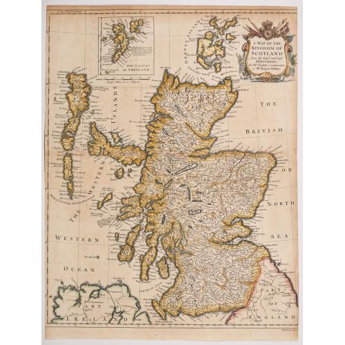 Rare, antique map of A Map of the Kingdom of Scotland. . .
