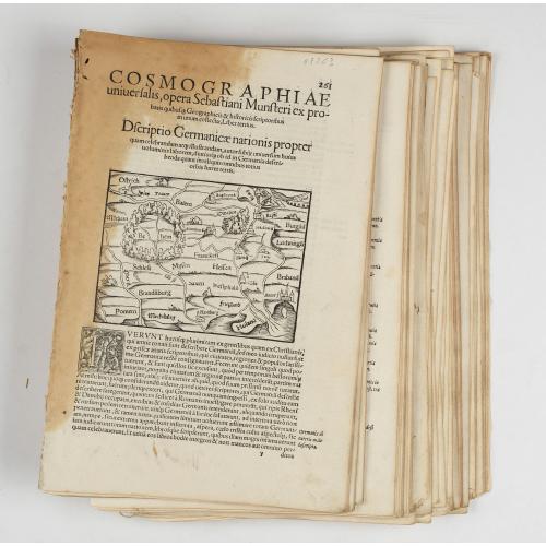 Rare, antique map of  [Lot of 205 leaves of Germany, Austria, Switzerland, Alsace and Brabant].