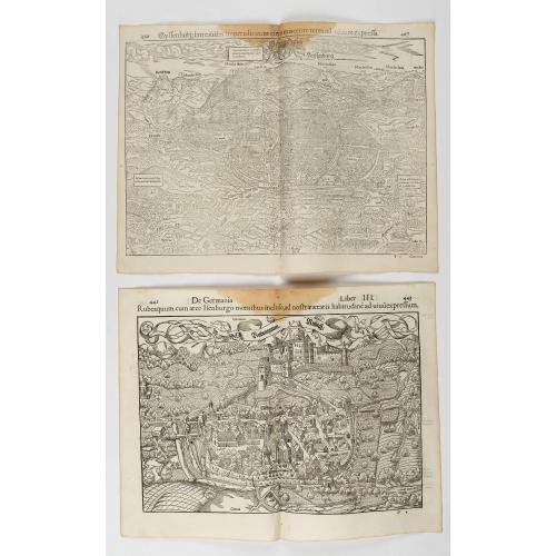 Old map image download for [Lot of 2 leaves]  Rubeaquum cum arce Isenburgo…/ Wyssenburg…