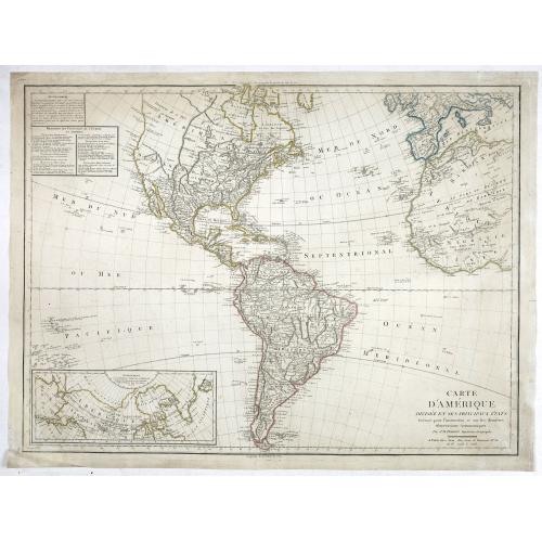 Old map image download for Carte de L'Amerique ..
