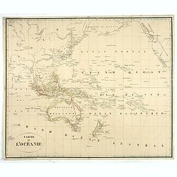 Carte de l'Océanie.