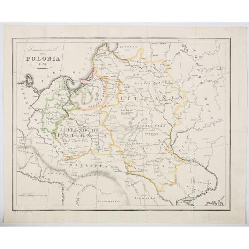 Old map image download for Situazione attuale della Polonia 1831.