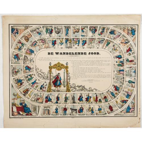 [Game of the goose] De wandelende Jood. (The Wandering Jew)