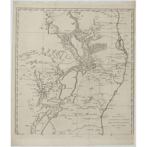 Old map image download for The country Coromandel from the Coleroon to Cape Comorin. . .  [with] The carnatic from the Pennar to the Coleroon. .