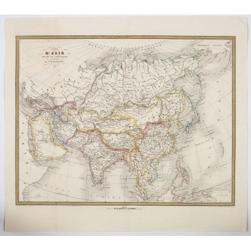 Old map image download for [Lot of 4 maps] Amerique / Asie / Afrique / Europe.