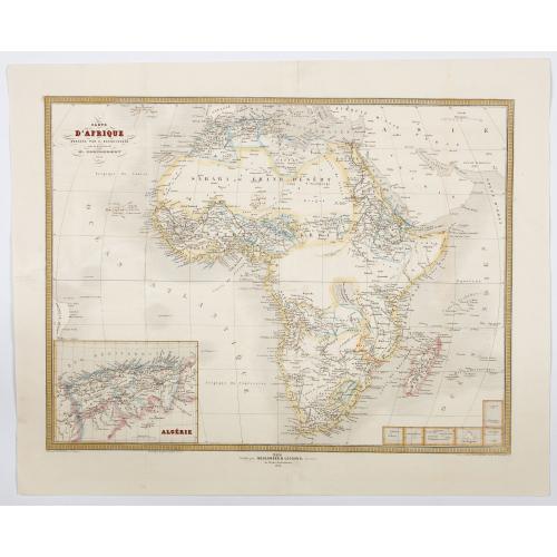Old map image download for [Lot of 4 maps] Amerique / Asie / Afrique / Europe.