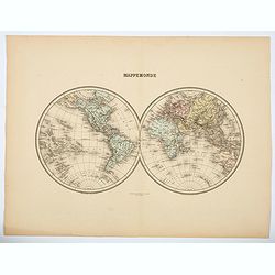 Mappemonde / Mappe-Monde en Deux Hemispheres.