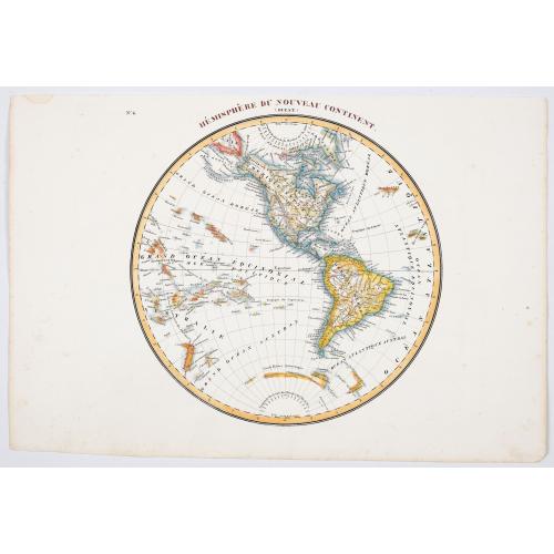 Old map image download for Hemisphere du Nouveau Continent (ouest & est).