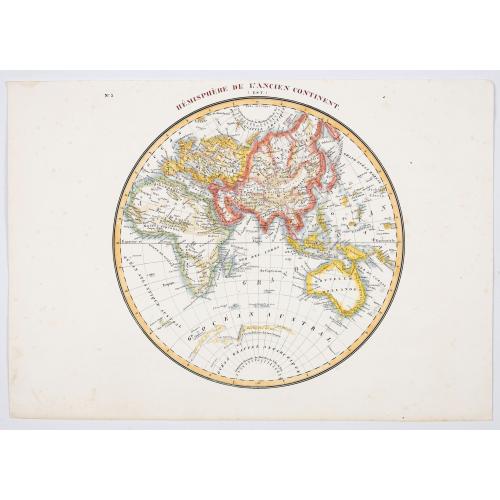 Old map image download for Hemisphere du Nouveau Continent (ouest & est).