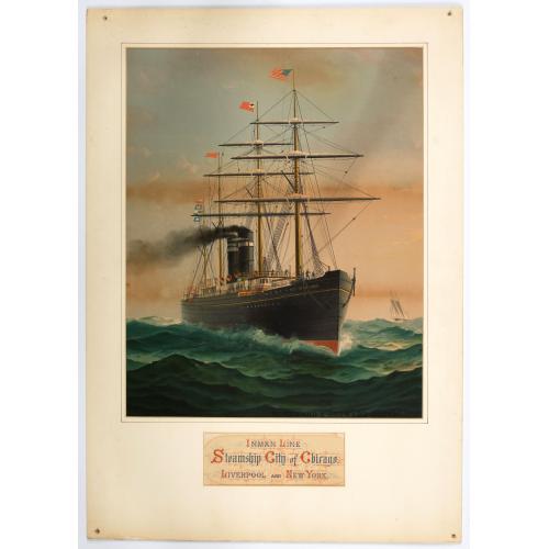 Steamship City of Chicago, Liverpool and New York.