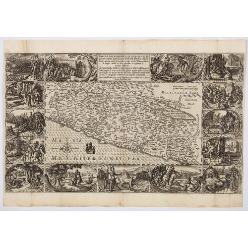 Old map image download for [Set of 5 maps of the Holy Land: Paradise, Canaan, Israel & Egypt, the Eastern Mediterranean. . .]