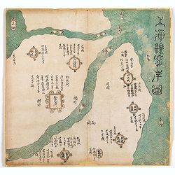 Manuscript map of Shang hai region.