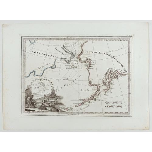 Old map image download for Le Coste Nord Ovest Dell'America e Nord Est dell'Asia Delineate sulle ultime Osservazioni del Cap. Cook
