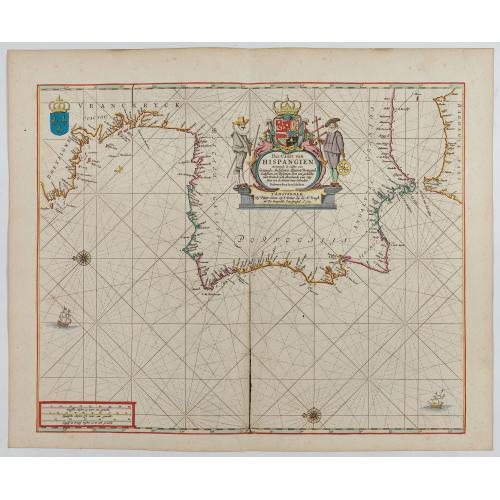 Old map image download for Pas-Caart van Hispangien vertoonde de Custen van Granade…