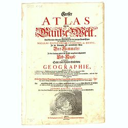 [Title page for ] Grosser Atlas with inset of North Pole projection map.