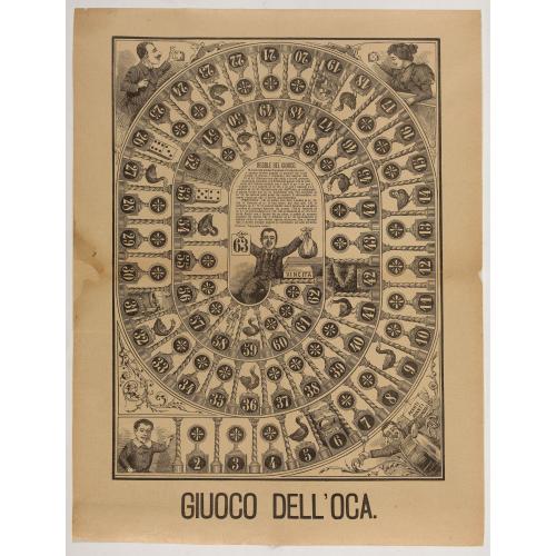 Old map image download for [Goose game board] Giuoco dell'Oca.