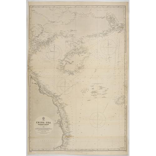 Old map image download for China Sea Nothern Porton compiled from the latest survey to 1884