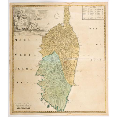 Insulae CORSICAE accurata Chorographia tradita Per I. Vogt Capit SCM. . .
