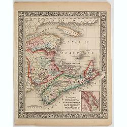 County Map of Nova Scotia, New Brunswick, Cape Breton Island & Prince Edward's Island.