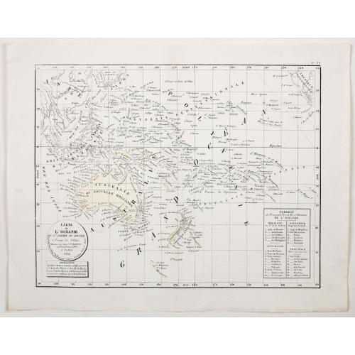 Carte de L'Oceanie ou 5e Partie du Monde a l'usage des Colleges.