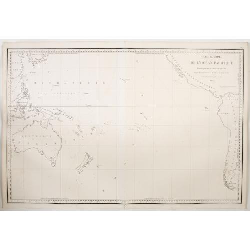 Old map image download for Carte générale de l'océan pacifique.