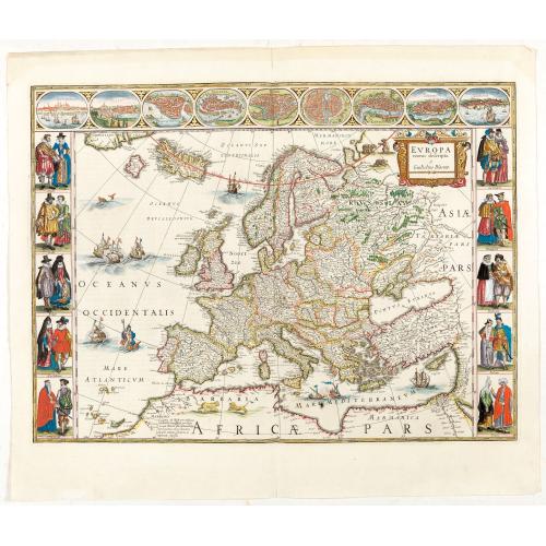 Old map image download for Europa recens descripta à Guilielmo Blaeuw.