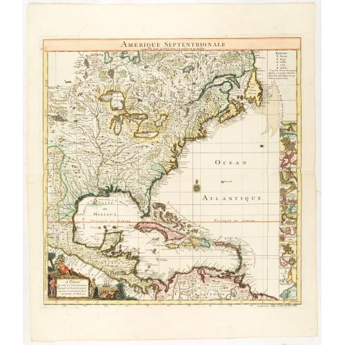 Old map image download for Amerique Septentrionale suivant la carte de Pople faite à Londres en 20 feuilles.