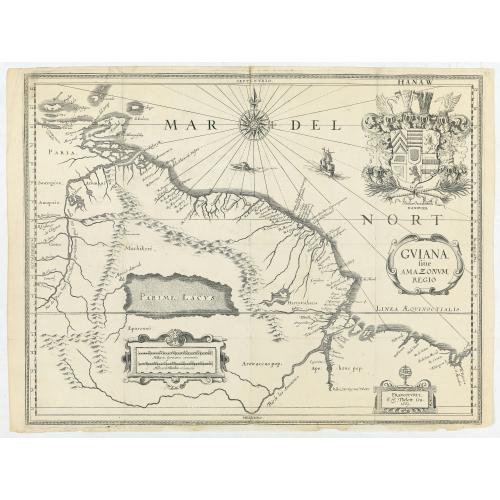 Old map image download for Guiana sive Amazonum regio.