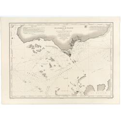 Carte des Détroits Singapore, Durain..
