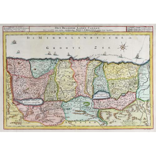 Old map image download for Het Beloofde Landt Canaan.