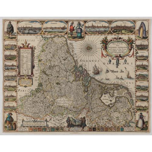 Old map image download for Belgium sive Inferior Germania post omnes..