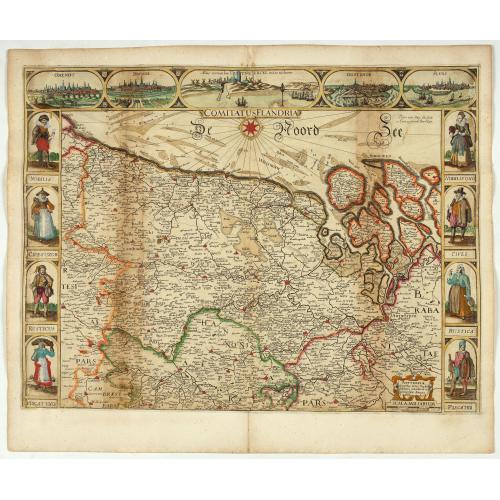 Old map image download for Comitatus Flandria.