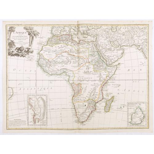 Old map image download for L'Afrique divisée en ses principaux Etats, assujettie aux observations astronomique.