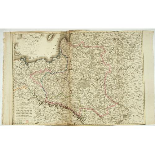Old map image download for Carte Routière de la Pologne indiquant les partages de ce Royaume…