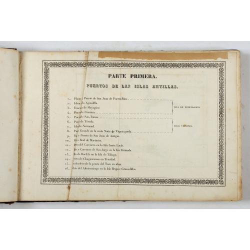 Rare, antique map of Portulano de la Ameririca Setentrional construido en la direccion de tabajos.