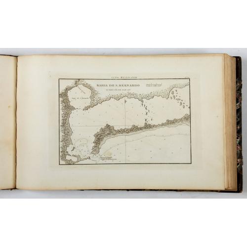 Rare, antique map of Portulano de la Ameririca Setentrional construido en la direccion de tabajos.