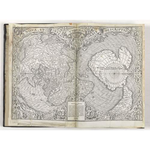 Old map image download for Pomponii Melae De Orbis Situ Libri tres…[with Oronce Fine double-cordiform  worldmap in a first state].