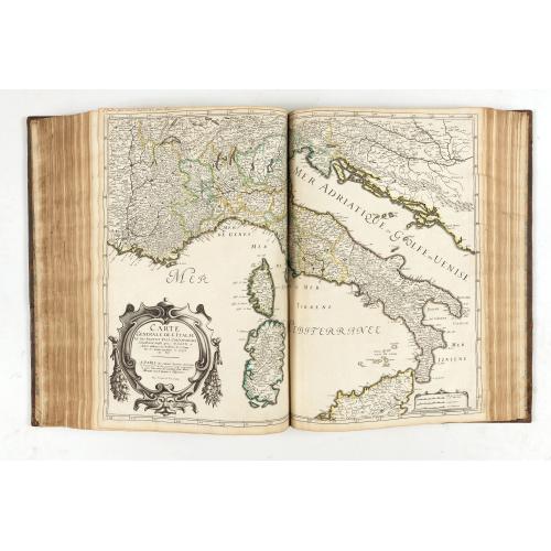 Old map image download for Les Isles Britanniques, l'Espagne, la France, l'Italie, & l'Allemagne, Descrites en plusieurs cartes & divers Traictés… ("Les cinq royaumes").