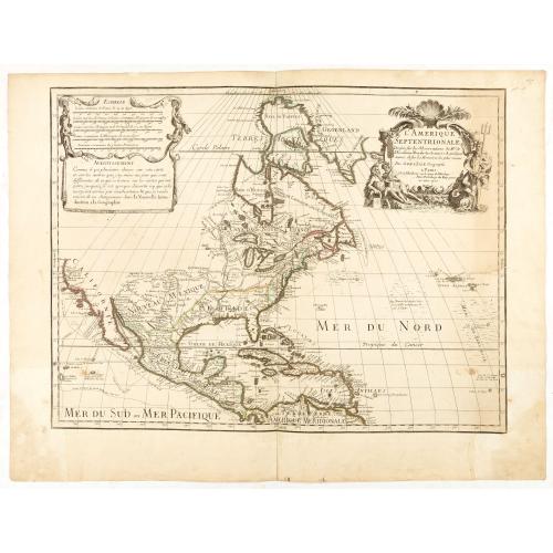 Old map image download for L'AMERIQUE SEPTENTRIONALE Dressée sur les Observations de Mr