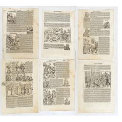 [Lot of 6 pages from Nuremberg Chronicle]