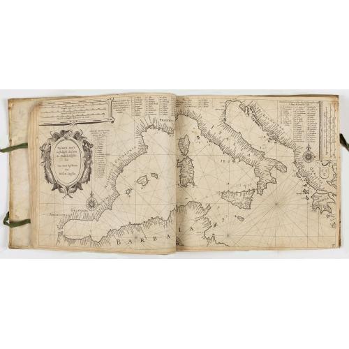 Old map image download for 'T Derde deel van 't Licht der zee-vaert, inhoudende de beschryvinghe der zeecusten van de Middelandtsche Zee /, By een vergaedert ende in't licht ghebracht door Willem Janssen. [Blaeu sea atlas].