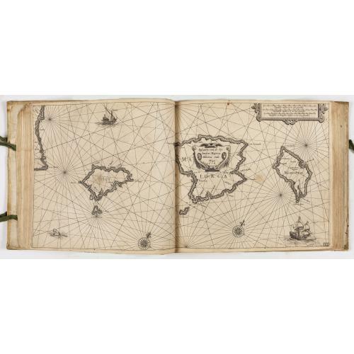 Old map image download for 'T Derde deel van 't Licht der zee-vaert, inhoudende de beschryvinghe der zeecusten van de Middelandtsche Zee /, By een vergaedert ende in't licht ghebracht door Willem Janssen. [Blaeu sea atlas].