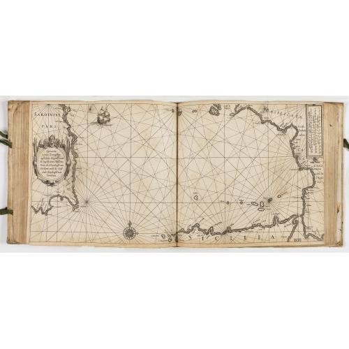 Old map image download for 'T Derde deel van 't Licht der zee-vaert, inhoudende de beschryvinghe der zeecusten van de Middelandtsche Zee /, By een vergaedert ende in't licht ghebracht door Willem Janssen. [Blaeu sea atlas].