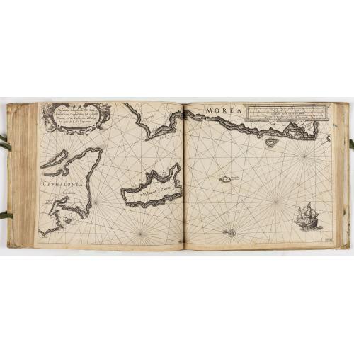 Old map image download for 'T Derde deel van 't Licht der zee-vaert, inhoudende de beschryvinghe der zeecusten van de Middelandtsche Zee /, By een vergaedert ende in't licht ghebracht door Willem Janssen. [Blaeu sea atlas].