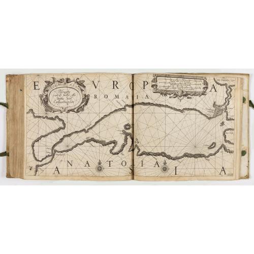 Old map image download for 'T Derde deel van 't Licht der zee-vaert, inhoudende de beschryvinghe der zeecusten van de Middelandtsche Zee /, By een vergaedert ende in't licht ghebracht door Willem Janssen. [Blaeu sea atlas].