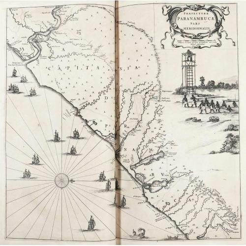 Old map image download for Rerum per octennium in Brasilia Et alibi nuper gestarum, Sub Praefectura Illustrissimi Comitis I. Mauritii, Nassoviae, (...) Historia.