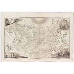 General 1734 map of the Russian Empire compiled by Ivan Kirilov
