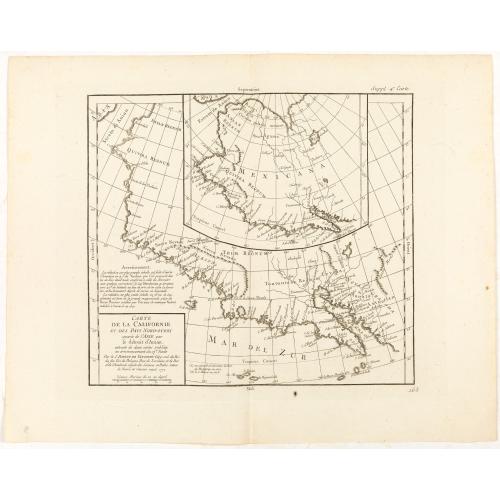 Old map image download for Carte de la Californie et des Pays Nord-Ouest..